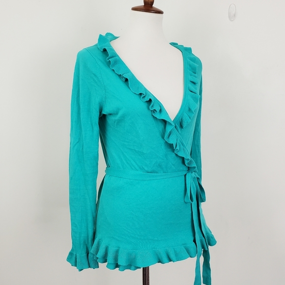 Moda International Ruffle Wrap Knit Top - Picture 8 of 12